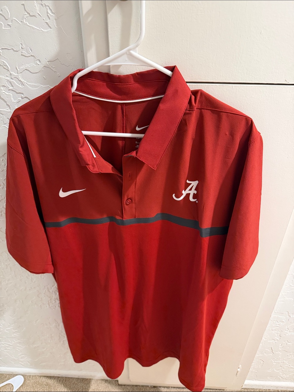Nike Men's Crimson Polo with Alabama 'A' Logo